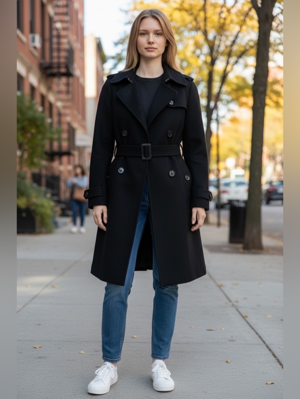 Y2K Tory BURCH Wool Pea Coat good overall condition show a little wear.